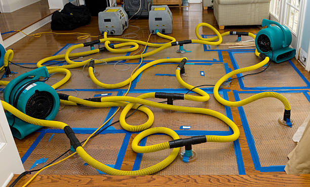 Professional Flood Damage Restoration technician working in Emery, SD